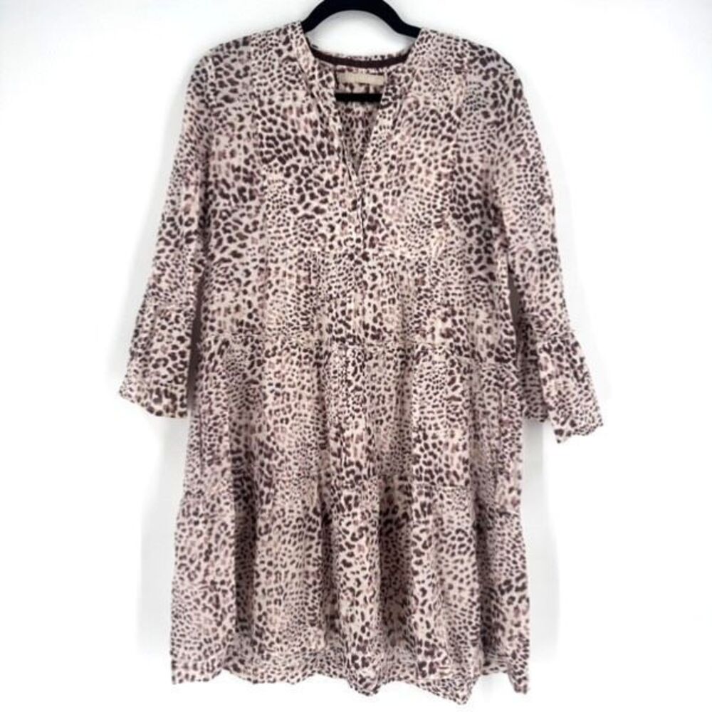 Lola Australia‎ MOROCCO CHEETAH MINI Dress Ruffled Size Small